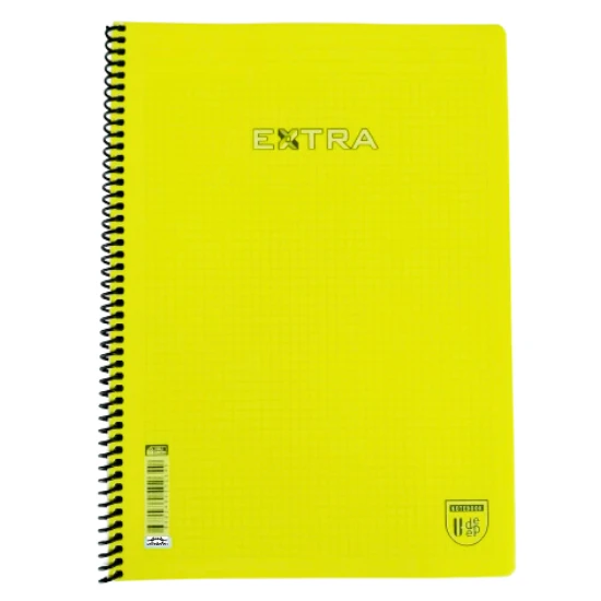 çizgili 72 yaprak spiralli defter plastik kapak a4 boy - 6