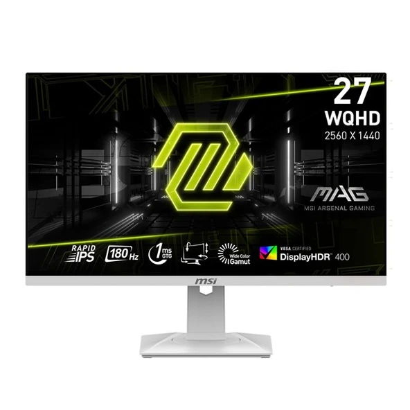 MSI 27" FLAT RAPID IPS MAG 274QRFW 1MS 180HZ HDMI-DP GAMING MONİTÖR 2560X1440 BEYAZ ürün görseli 1