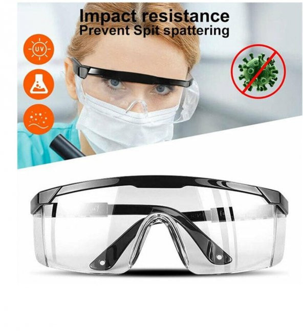 Klasik 400 Şeffaf Sapları Ayarlanabilir Koruyucu Gözlük X 25 Adet - 4