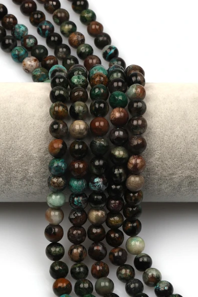 Krizokol Doğal Taş Dizi 8 mm Küre Kesim ürün görseli