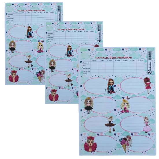 kendinden yapışkanlı okul etiketi-kitap defter etikeli 3 parça (24 kitaplık)
