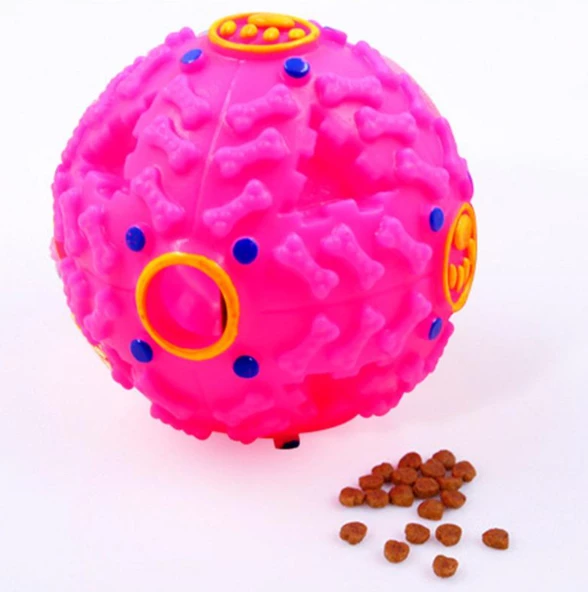 Bobo Köpekler İçin Plastik Sert Top Gumi Sesli 12 cm WJ-047-2 - 4