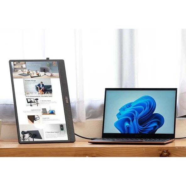 MSI 15.6" FLAT IPS PRO MP161 E2 4MS 60HZ TAŞINABİLİR MONİTÖR - Resim 4