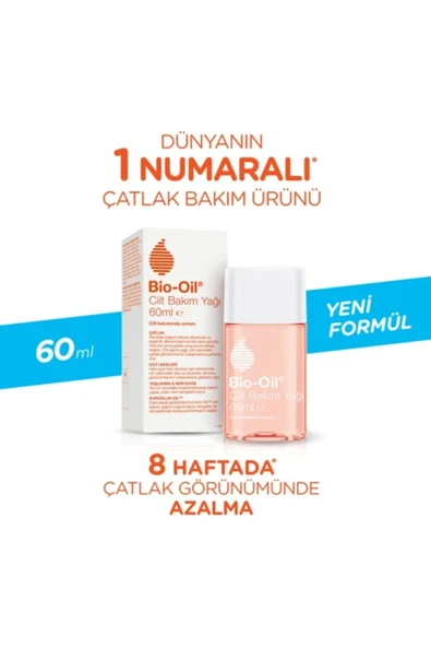 Bio-Oil Cilt Lekeleri & Yaşlanma & Nem Kaybı Ve Çatlak Karşıtı Nemlendirici Cilt Bakım Yağı 60 ml
