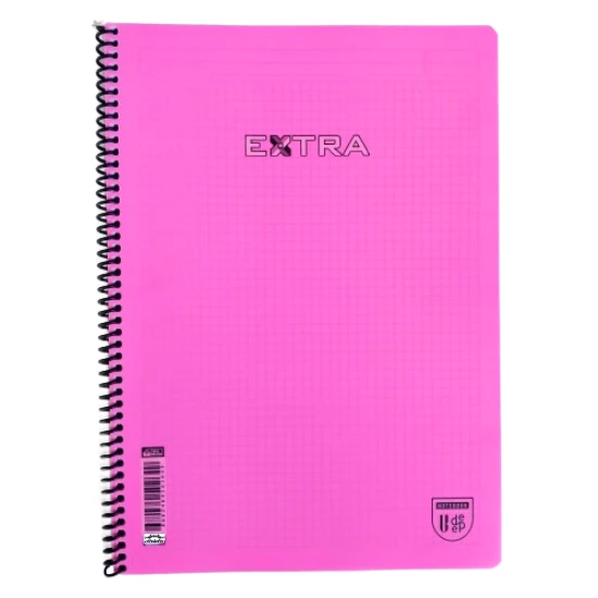 kareli 72 yaprak spiralli defter plastik kapak a4 boy