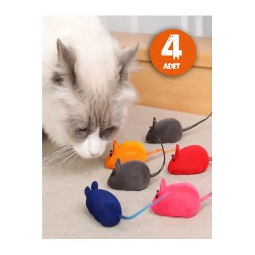 Kedi Eğitim Oyun Faresi 4 Adet TdrTR