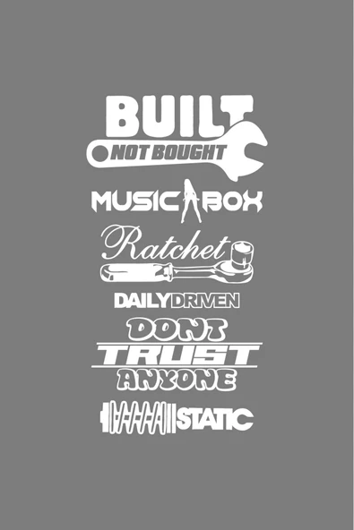 Oto Arka Cam Sticker  40*20 Cm BEYAZ MODEL:16