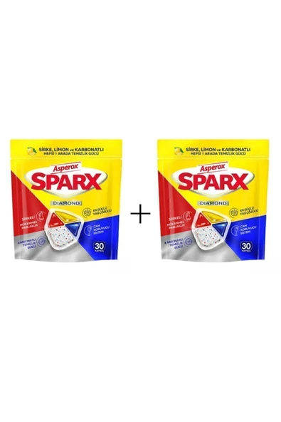 ASPEROX Sparks Diamond 30 Lu Bulaşık Kapsülü 2 Paket