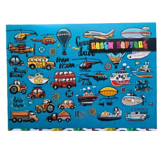 60 yaprak resim defteri orta boy 21x29.5 cm kenarı cırtlı 1 adet - 2