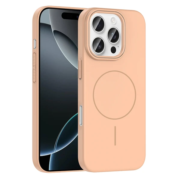 iPhone 16 Pro Kılıf Magsafe Şarj Özellikli Ruby Sert Kılıf - Resim 6