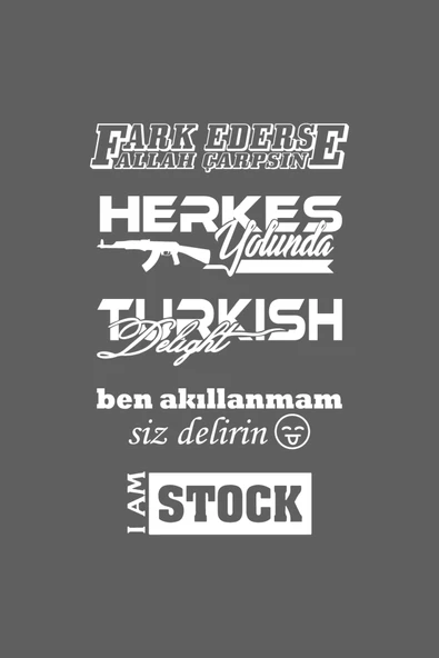 Oto Arka Cam Sticker  40*20 Cm BEYAZ MODEL:14 ürün görseli 1