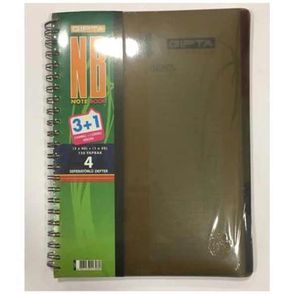 Gıpta Plastik Kapak 3+1 Defter 150 Yp Telli Defter - 2