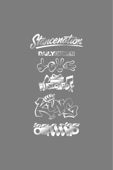 Oto Arka Cam Sticker  40*20 Cm BEYAZ MODEL:64 ürün görseli 1