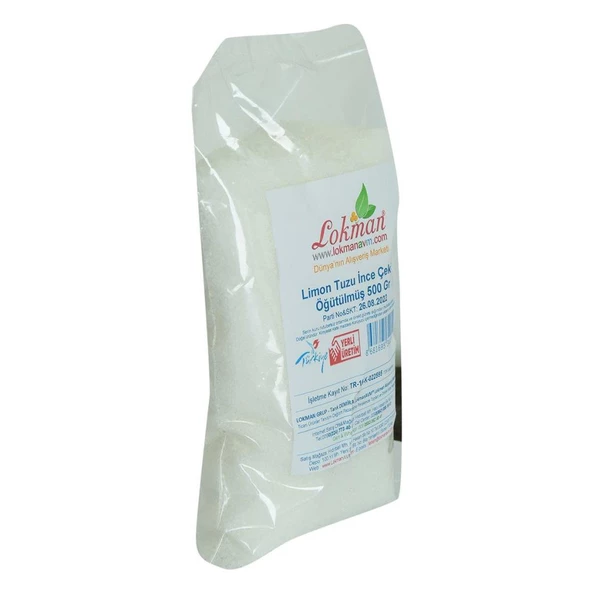 Doğal Saf İnce Çekilmiş Limon Tuzu Öğütülmüş Limon Tozu 500GR - 3