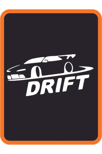 Drift Yapan Araba Tasarım Aksesuar Oto Sticker Beyaz 20*10 Cm