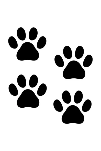 Kedi Pati İzi Oto Sticker Siyah 8 Adet - 2