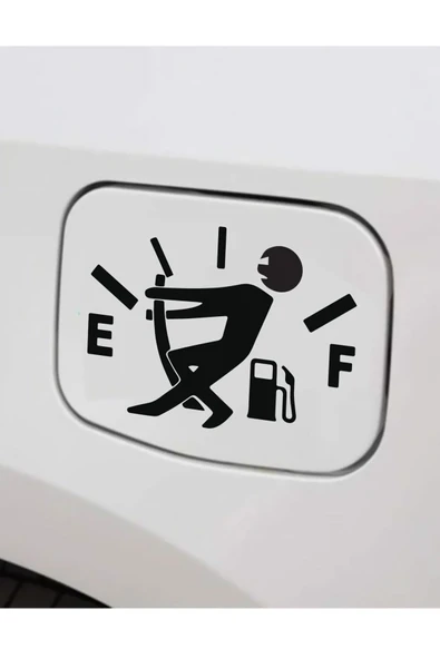 Yakıt Göstergesi Depo Kapağı Sticker 15 Cm