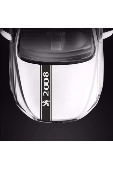 Peugeot 2008 İçin Uyumlu Aksesuar Oto Kaput Şerit Sticker ürün görseli 1