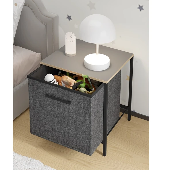 Çocuk Dolap 1 Çekmeceli Komodin Sehpa Füme 1596 - 3