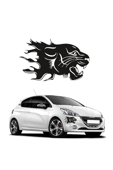 Panter Başı Oto Cam Sticker 20*20 Cm ürün görseli 1