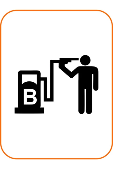 Oto Yakıt Depo Yakıt Kapağı Sticker Siyah 14*10 Cm ürün görseli 1