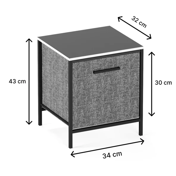 Çocuk Dolap 1 Çekmeceli Komodin Sehpa Füme 1596 - 7