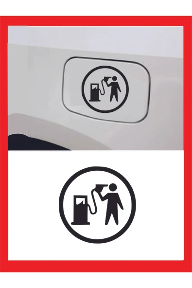 Depo Yakıt Kapağı Oto Sticker 13*13 Cm