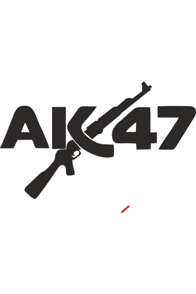 Ak47 Logo Silah Oto Sticker Siyah 20*12 Cm ürün görseli 1