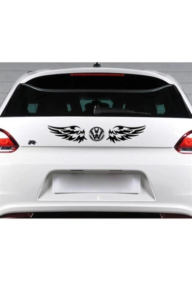 Kanat Oto Sticker 2 Adet Siyah 8*18 Cm ürün görseli 1