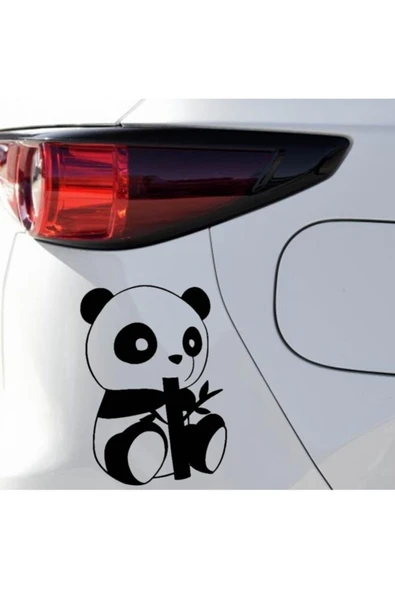 Panda Tasarım Oto Sticker Siyah 14*19 Cm ürün görseli 1