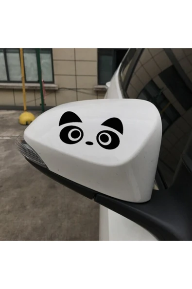Sevimli Panda Yüz Tasarımi Oto Sticker 4 Adet 27*12 Cm ürün görseli 1