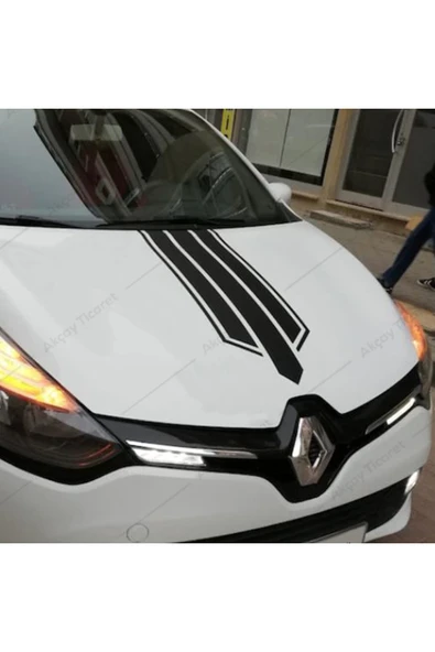 Oto Kaput Şerit Sticker Siyah 60*25 Cm ürün görseli 1