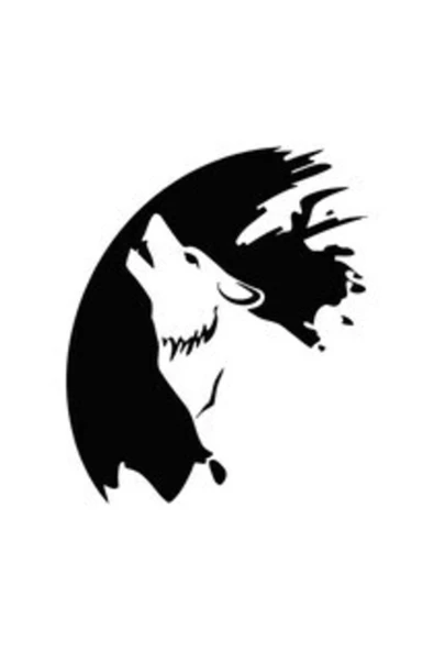 Kurt Tasarım Su Geçirmez Çıkarılabilir Oto Sticker 25*29 Cm - Resim 2