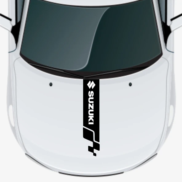 Suzuki Sj İçin Uyumlu Aksesuar Oto Kaput Şerit Sticker ürün görseli 1