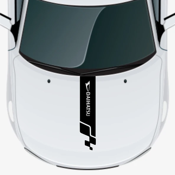 Daihatsu Yrv İçin Uyumlu Aksesuar Oto Kaput Şerit Sticker ürün görseli 1