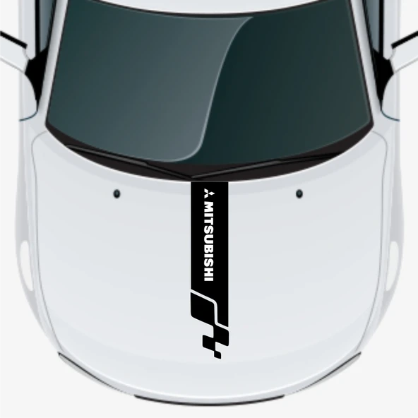 Mitsubishi Space Star İçin Uyumlu Aksesuar Oto Kaput Şerit Sticker ürün görseli 1
