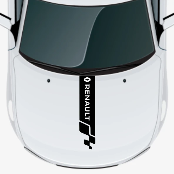 Renault R11 İçin Uyumlu Aksesuar Oto Kaput Şerit Sticker ürün görseli 1