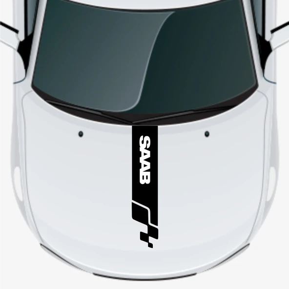 Saab İçin Uyumlu Aksesuar Oto Kaput Şerit Sticker