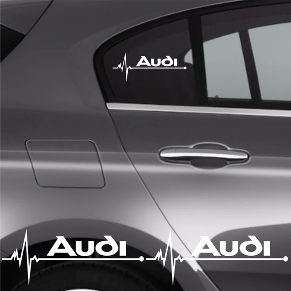 Audi 80 İçin Uyumlu Aksesuar Oto Ritim Sticker 2 Adet 20*9 Cm