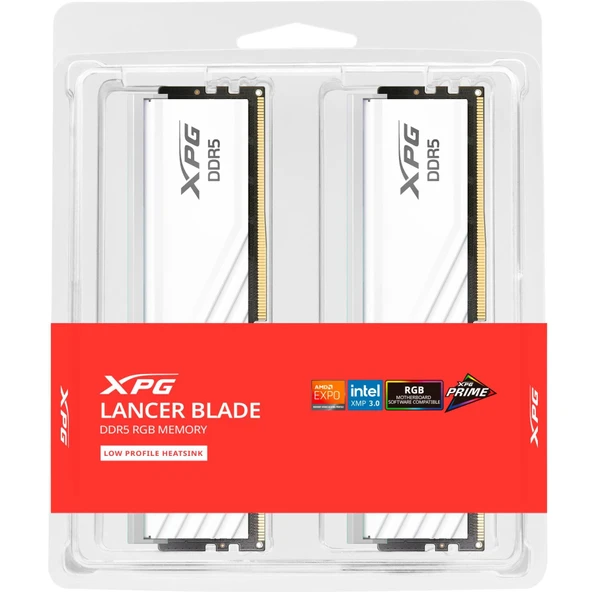 XPG Lancer Blade RBG DDR5 6000MHz CL30 32GB (2x16GB) RAM MASAÜSTÜ PC  (AX5U6000C3016G-DTLABRWH) - 4