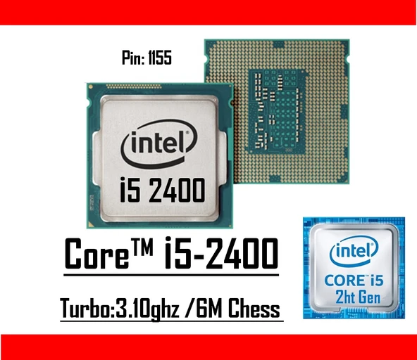 Intel® Core™ i5 2400 3.10 Ghz 6mb Cache Lga 1155p Tray Masaüstü Bilgisayar İşlemci