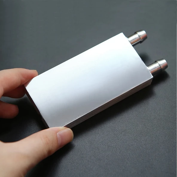 4x8cm Sıvı Su Soğutucu Alüminyum Blok  Bilgisayar Cpu Grafik Gpu Anakart Xbox Lazer Kafa Soğutma Radyatör Mini Klima Fan Buzdolabı Buzluk Peltier 40x80mm Isıtıcı - 2