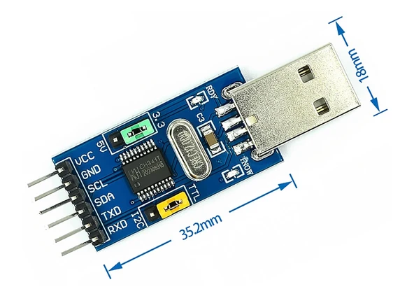 CH341T Usb to Ttl Iic Uart Çevirici Modül  I2c Seri Port Haberleşme Adaptör Isp Arduino Stc Stm8 Stm32 Flash Eprom Programlama - 8