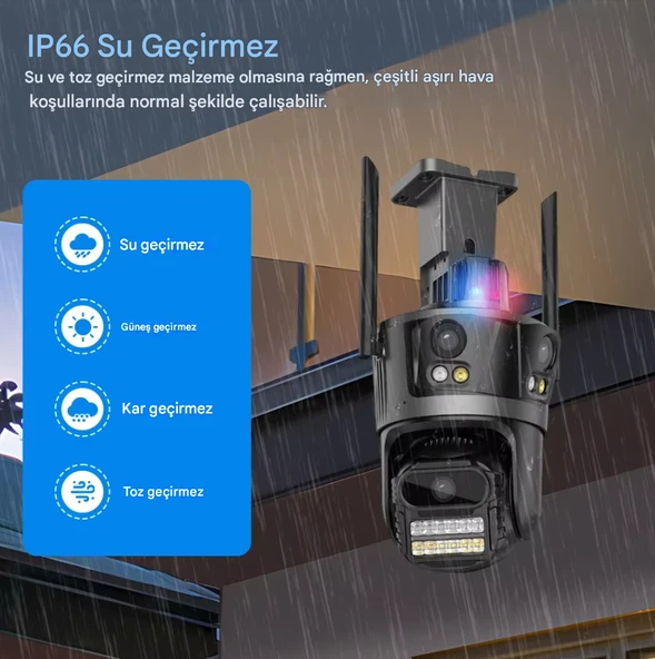 QASUL 12MP HD AI akıllı PTZ WiFi Kamera Ev Uyarı Bilgileri İle Açık Akıllı İnsansı Algılama İzleme - 10