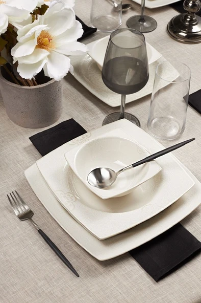 Karaca Royal Lace 24 Parça 6 Kişilik Porselen Yemek Takımı - Resim 2