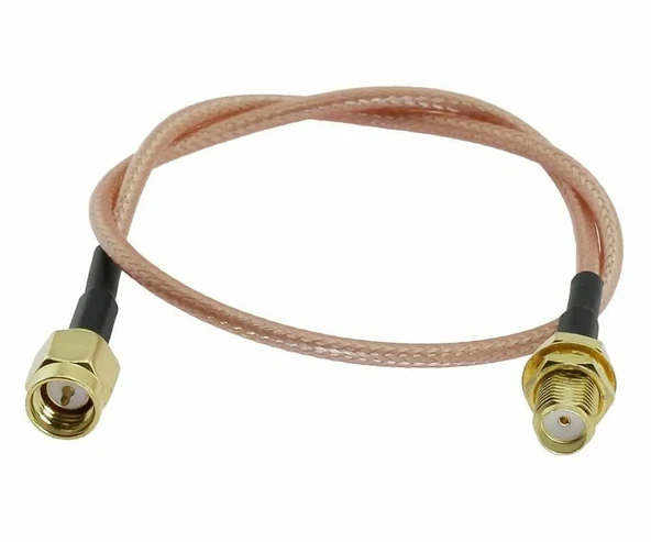 RG316 20cm Sma Erkek to Sma Dişi Kablo  RF Uzatma Kablosu Altın Kaplama Soket 0-6GHz Wi-Fi Anten Fpv Bluetooth Router Modem Koaksiyel Gps Gsm Gprs ürün görseli 1