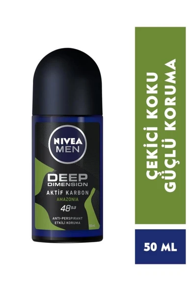 Nivea Men Deep Dimension Amazonia 50 ml 2 Adet Roll-On