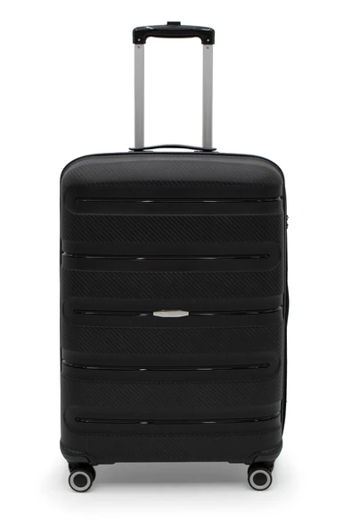 Artemis Polipropilen&Kırılmaz 2'li Valiz Seti Orta&Kabin - Siyah - 3