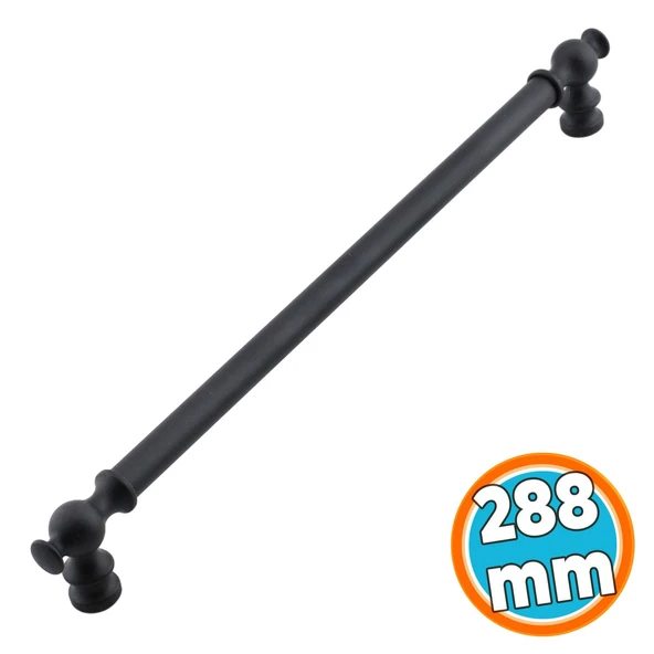 Çekmece Mutfak Mobilya Metal Dolabı Dolap Kapak Kulpu Kulpları Kulbu 288 mm Siyah ürün görseli