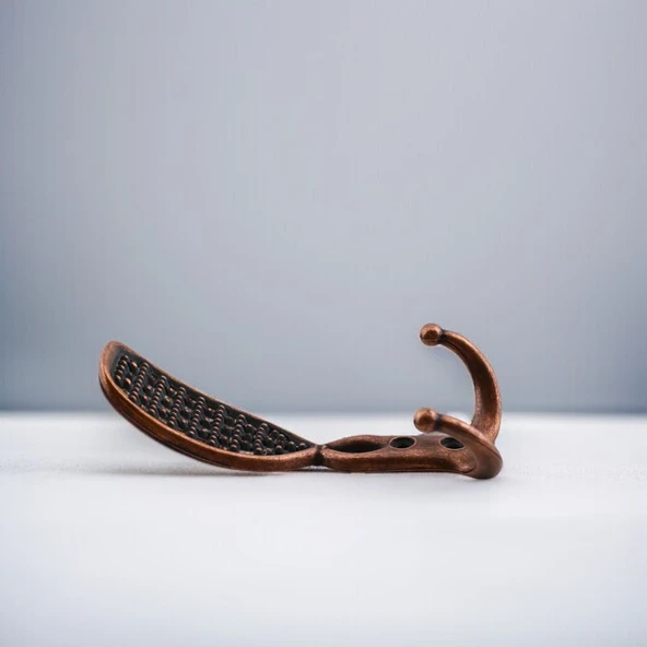 Osmanlı Antik Bakır Metal Askısı Mobilya Vestiyer Duvar Dolap Elbise Kıyafet Askılığı Askılık - Resim 3